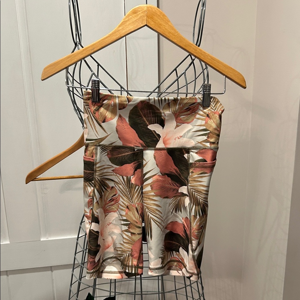 Old Navy Tropical Print Camisole - Pink, Brown, Cream